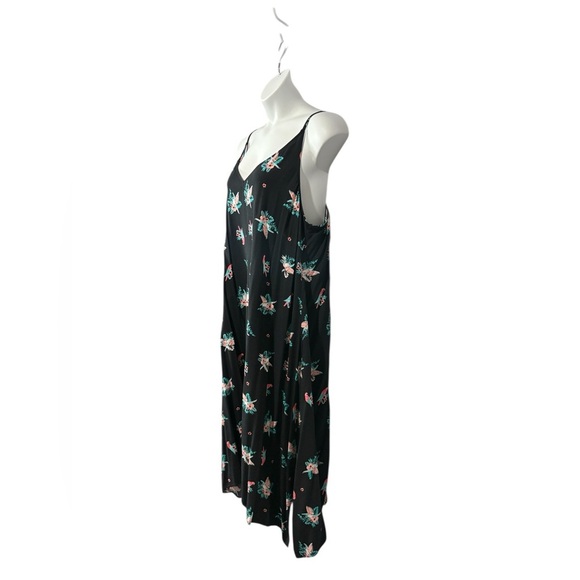 Addition Elle, Plus Size Parrot Floral Dress, 20W, Black, Pink - Picture 6 of 10